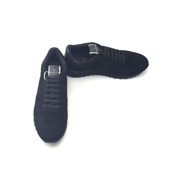 Valentino, Dames Sneakers, Zwart Suède