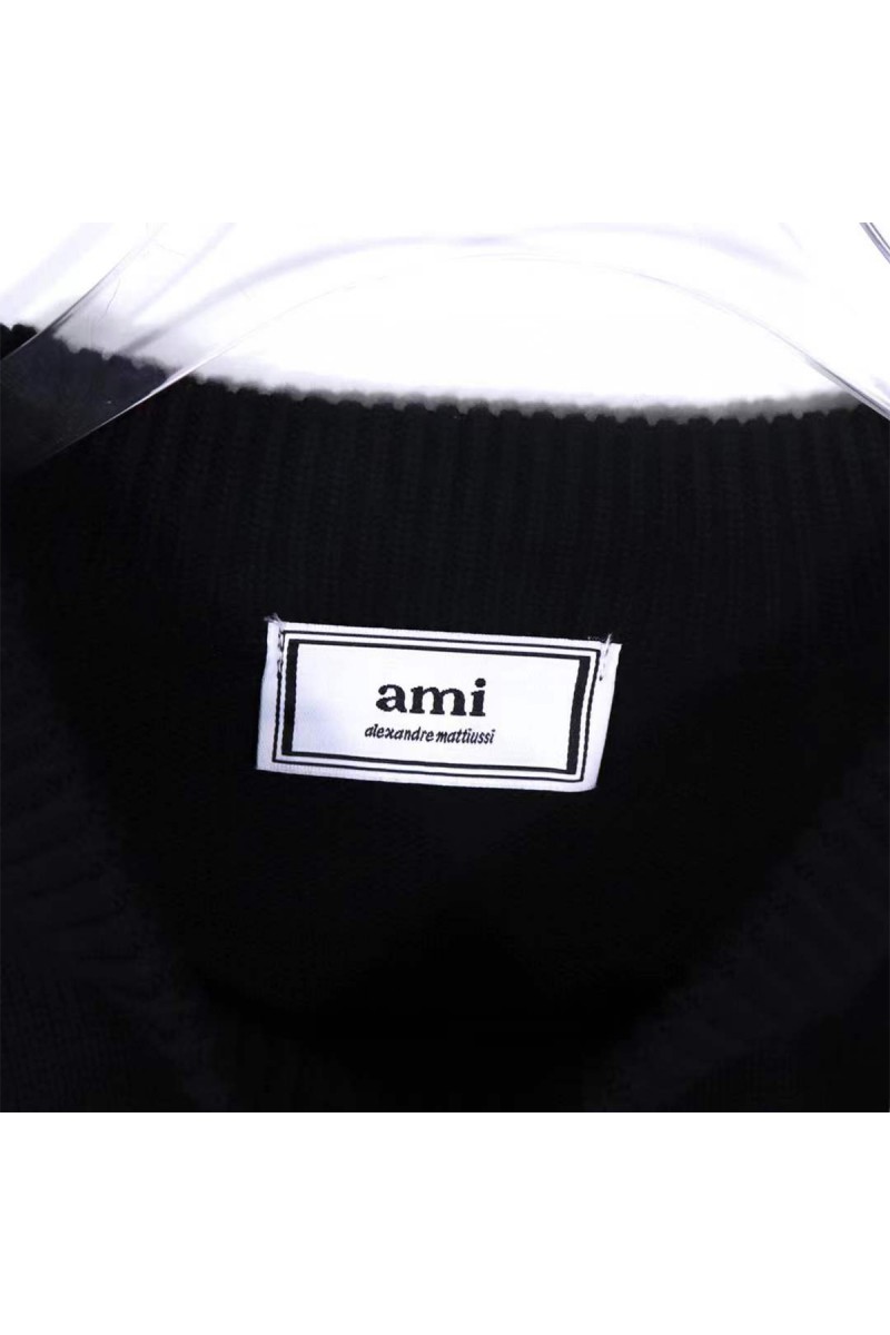 Ami, Men's Pullover, Black