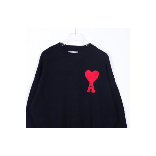 Ami, Men's Pullover, Black