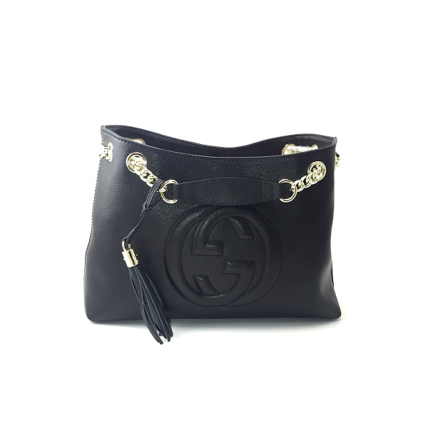 Gucci, Dames Tas, Zwart Leder