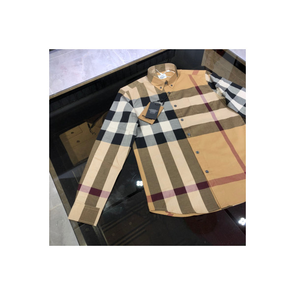 Burberry, Men's Shirt, Camel