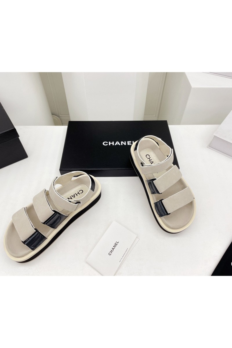 Chanel, Women's Sandal, Creme