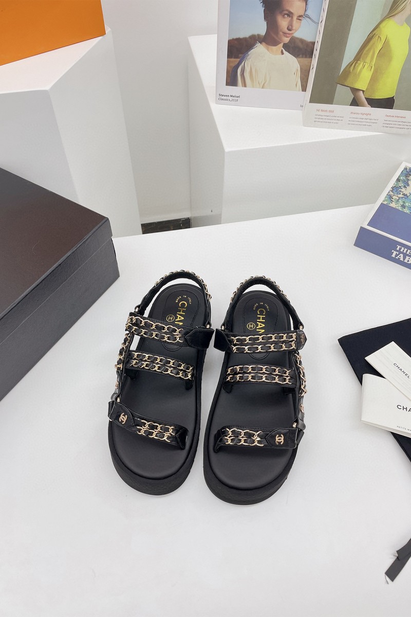 Chanel, Women's Sandal, Black