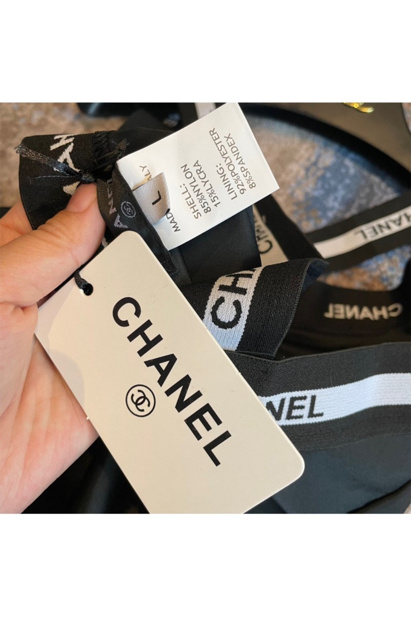 Chanel, Women's Swimsuit, Black