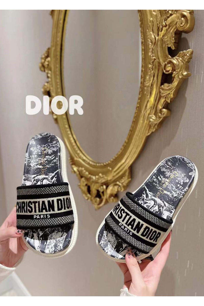 Christian Dior, Women's Slipper, Navy