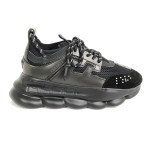 Versace, Chain Reaction, Women's Senaker, Black