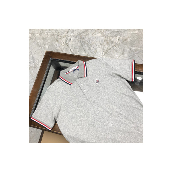 Moncler, Men's Polo, Grey