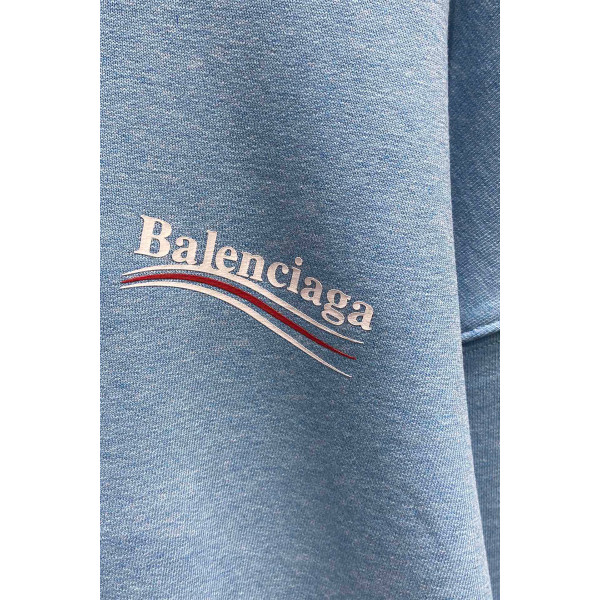 Balenciaga, Men's Hoodie, Blue