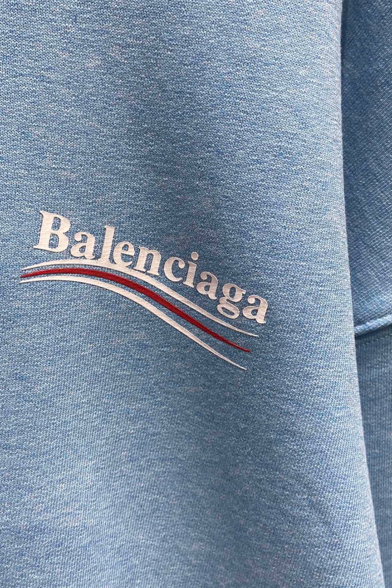 Balenciaga, Men's Hoodie, Blue