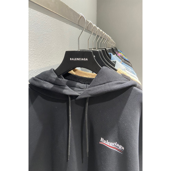 Balenciaga, Men's Hoodie, Black