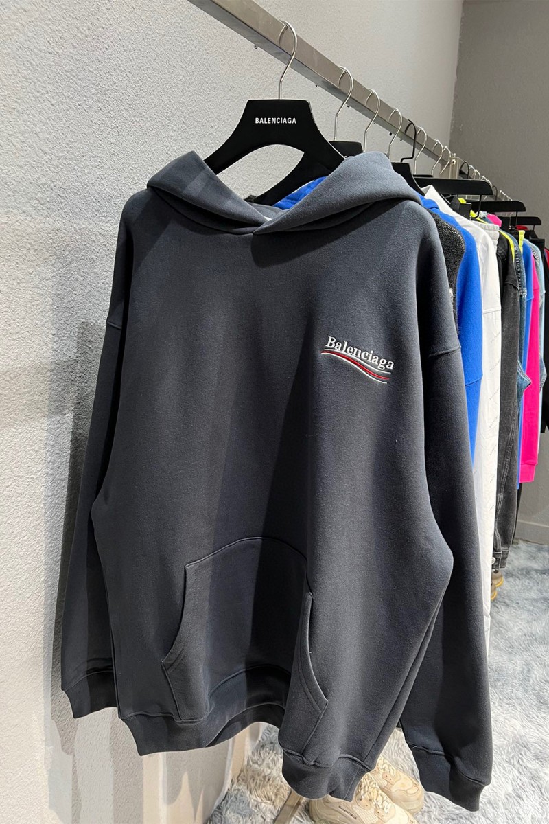 Balenciaga, Men's Hoodie, Black