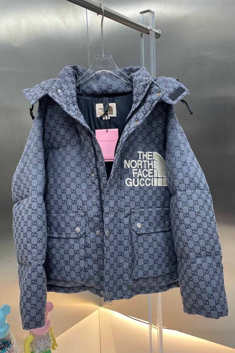 Gucci xThe North Face, Men's Jacket, Blue