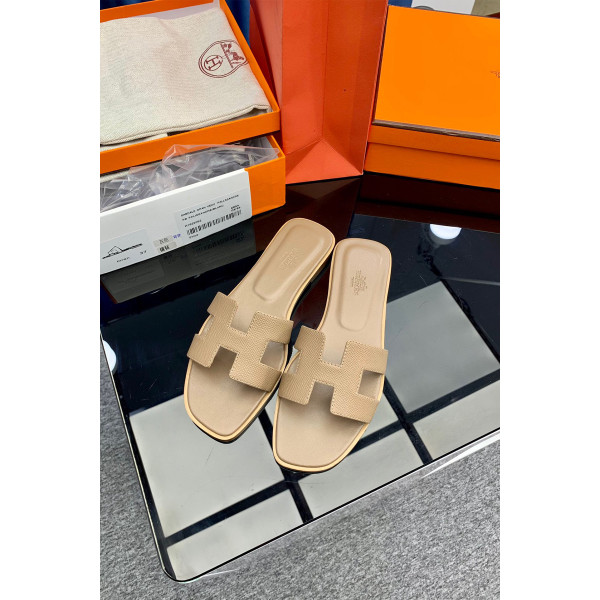 Hermes, Women's Slipper, Creme