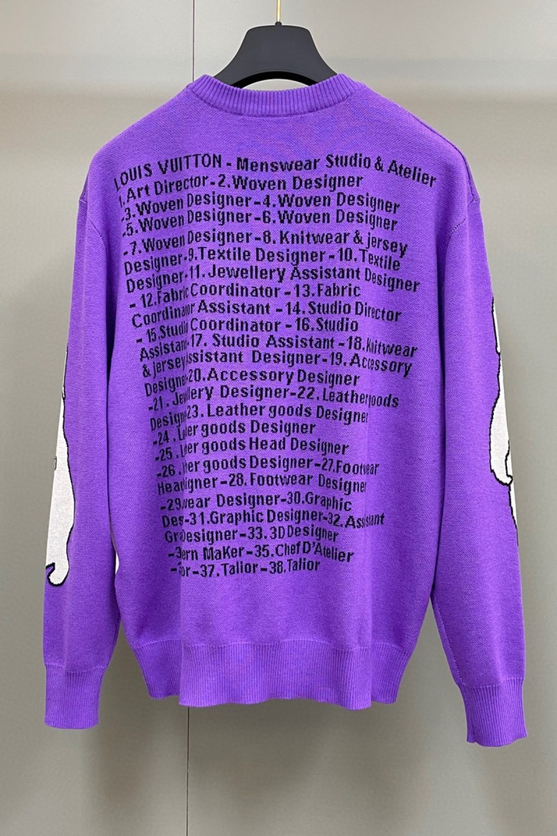 Louis Vuitton, Men's Pullover, Purple