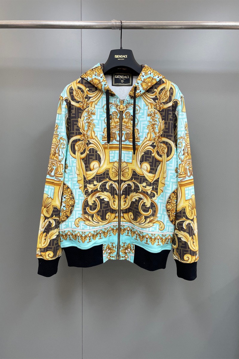 Versace, Men's Hoodie, Colorful