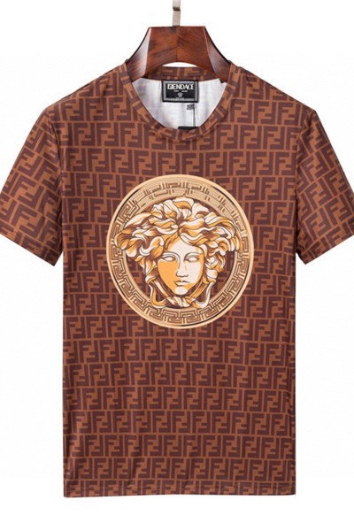 Versace, Men's T-Shirt, Brown
