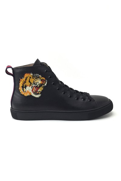 Gucci, Heren Sneakers, Zwart Tiger