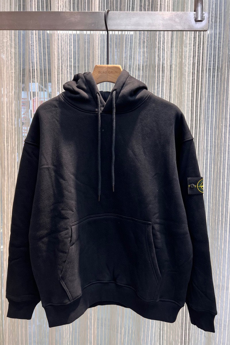 Stone Island, Men's Hoodie, Black