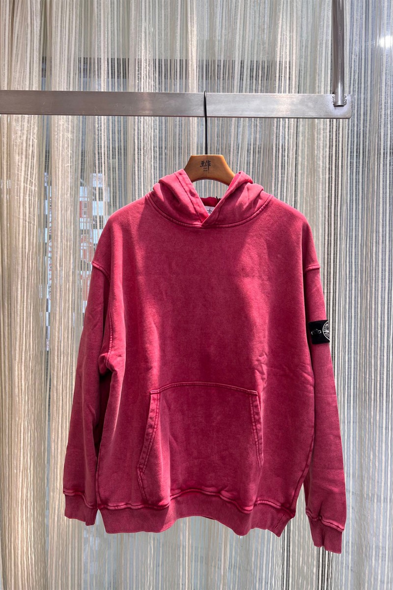 Stone Island, Men's Hoodie, Red