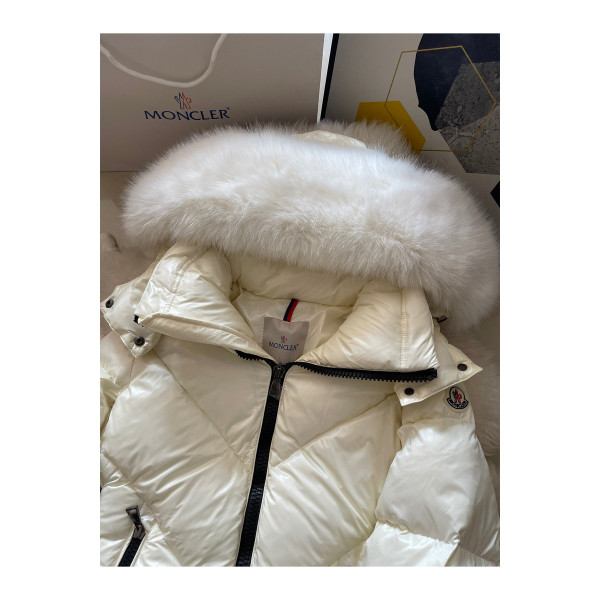 Moncler, Celac Short Down, Women's Jacket, White