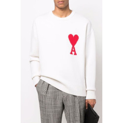 Ami, Men's Pullover, White