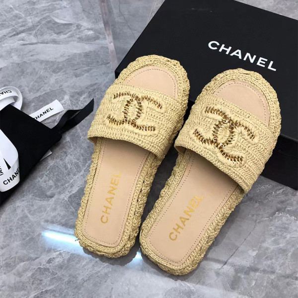 Chanel, Women's Slipper, Beige