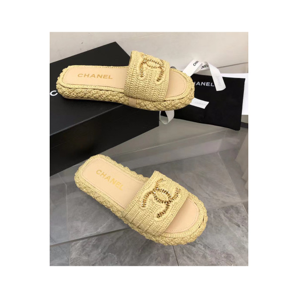 Chanel, Women's Slipper, Beige