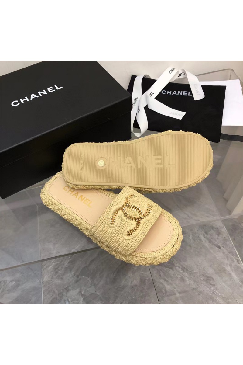 Chanel, Women's Slipper, Beige